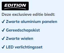 Exclusieve opties van de Variant Edition plateauwagen